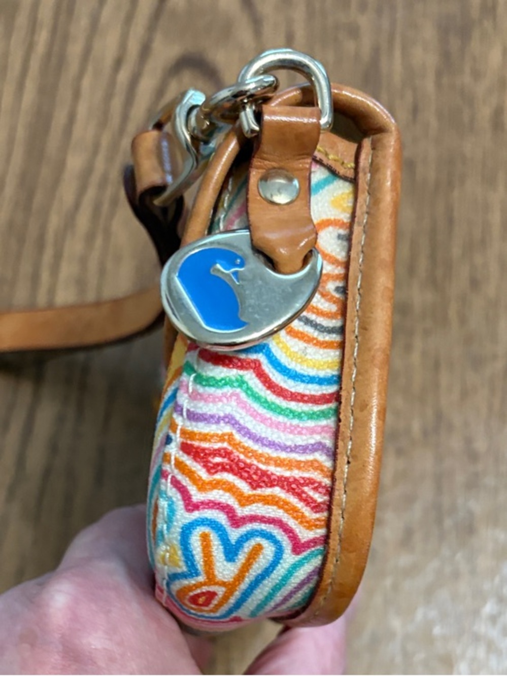 Colorful Dooney & Bourke Wristlet Clutch - Picture 3 of 6